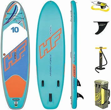 Bestway Hydro-Force SUP HuaKa'i Tech stabiles und leichtes Stand-up-Paddling Board aufblasbar, 305x84x15 cm