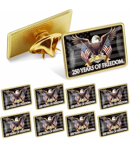 Amazon.com: 10Pcs USA 250th Anniversary Enamel Pin, America