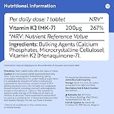 Nutravita Vitamin K2 MK 7 200mcg 365 tablets UK made vegan 12m supply view 5