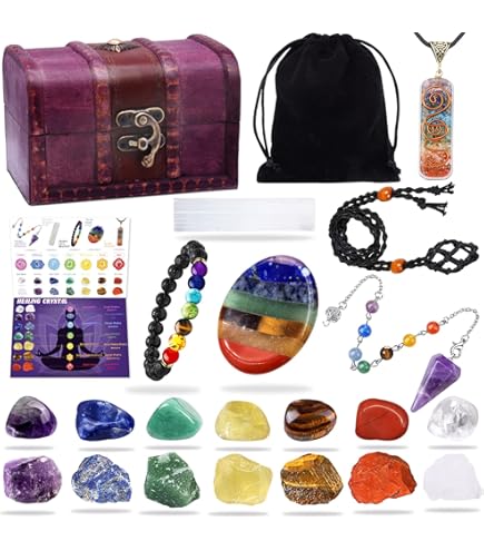 Rockcloud Chakra Energiegenerator - 7 Punkte Reiki Heilkristall Mit Taper Design