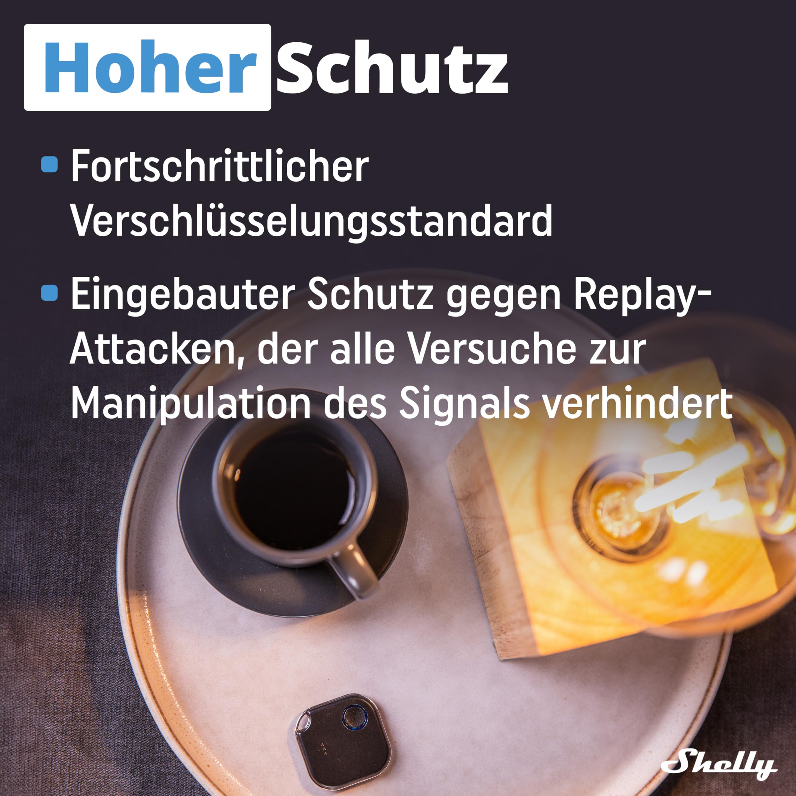 Shelly BLU Button1 - Schwarz | Intelligente Bluetooth-Taste zur Aktivierung von Aktionen und Szenen | Multi-Klick-Aktivierung | Sofortige Reaktionszeit | Ton- und Lichtalarm | iOS-Android-App 6