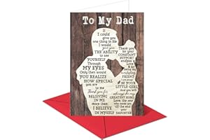 ARUSIMA Dad Birthday Card from Daughter - If I Could Give You One Thing in Life, Daddy Birthday Cards, Unique Dad Gifts for Father's Day, Sweet Fathers Day Card from Daughter