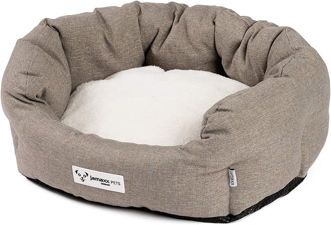 JAMAXX Hunde-Körbchen Bequem Weich, Wendekissen Waschbar Hundekorb