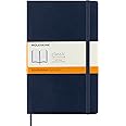Moleskine Classic Notebook, Soft Cover, Large (5" x 8.25") Ruled/Lined, Sapphire Blue, 192 Pages