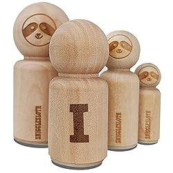 Fun Bold Font Letters and Numbers Rubber Stamp for