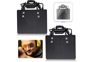 Hungdao International Standard Shooting Glasses - 1.57 x 1.97 Inch Black Eye Patch for Glasses Blinders Occluder Clip on Eye Mask for Adults Men Archery Aim Protection