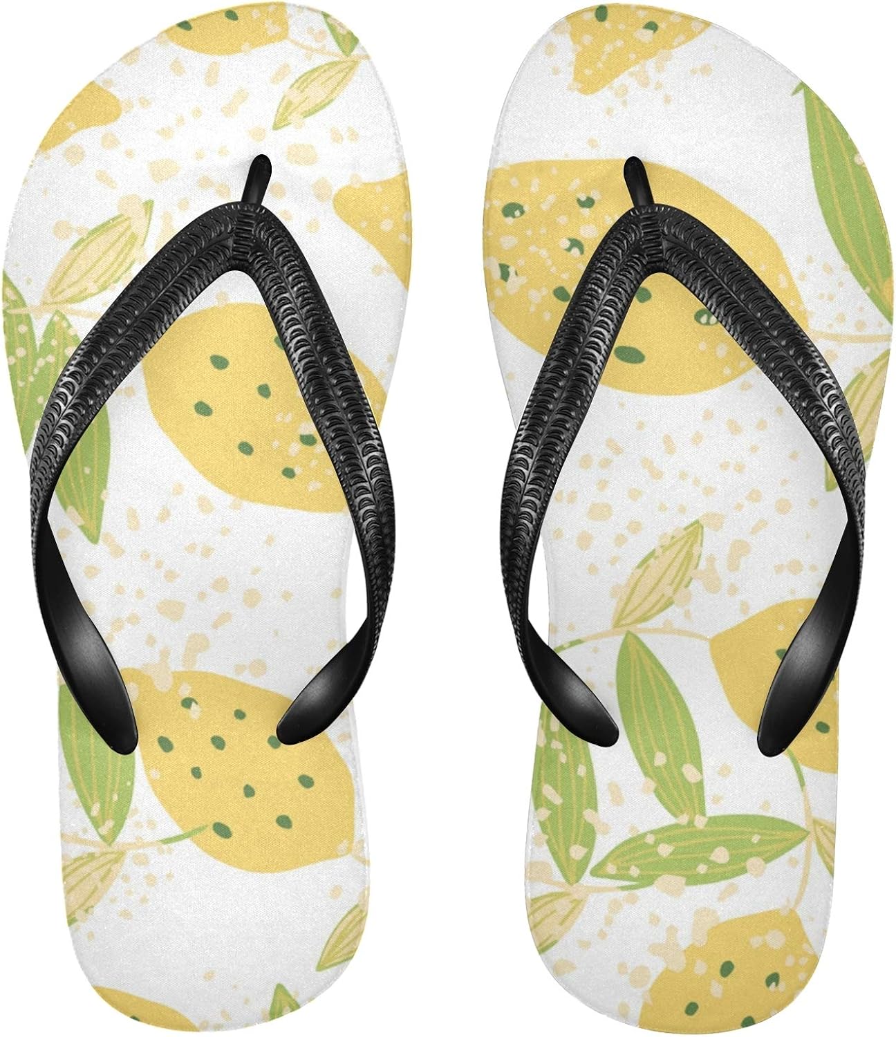 Amazon.com | Lemon Flip Flops Sandals for Women Summer Rubber Sole, Non-Slip Quick Dry, for 