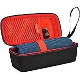 ZUJFPL EVA Hard Case Campatible with JBL Flip7/6/5 Waterproof Portable Bluetooth Speaker, Case fit for JBL Flip 4 Premium Travel Protective Carrying Storage Bag.Fits USB Cable and Charge(Red)