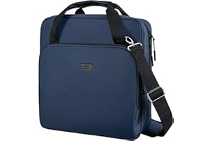 Losong 3 Ring Zipper Binder 2 Inch with Shoulder Strap 500 Sheet Capacity & Multi-Pockets for School and Office Binder Organizer, Compatible with 13-Inch MacBook/Tablet (Patent Design Dark Blue)