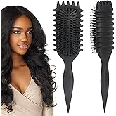Curly Hair Brush， Curl Defining Brush,for Combing and Shaping Men's and Women's (Black)