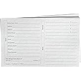 Hair Salon Client Profile Cards (Pack of 100, 5X8 Inch, Premium Card Stock) Hair Stylist Client Cards for Hairdresser, Salon Customer Information Record Card (Gray)