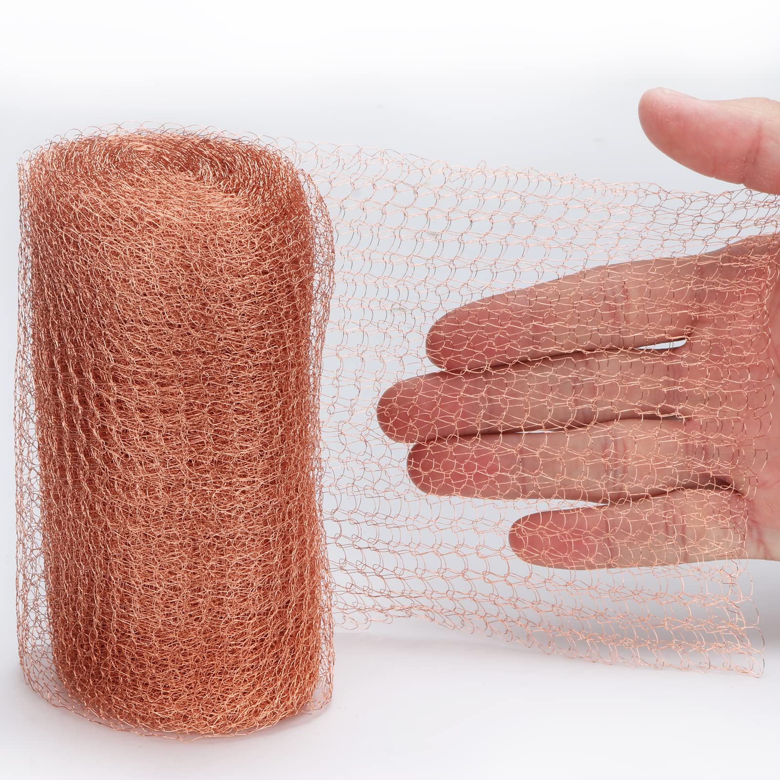 Copper Mesh Slug Repellent UK 20 Feet/6m Fine Wire Rodent Mesh Copper Tape for Slugs Plant Protector for Home Garden Mouse Rat Bat Birds Snails Pigeon Meshs Control Outdoor Indoor