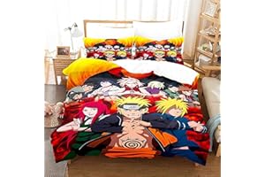 YIYI SMILE Anime Japanese Bedding Set Duvet Cover Set Lightweight Comforter Cover Breathable for Kids Boys Queen:90 * 90IN AA13