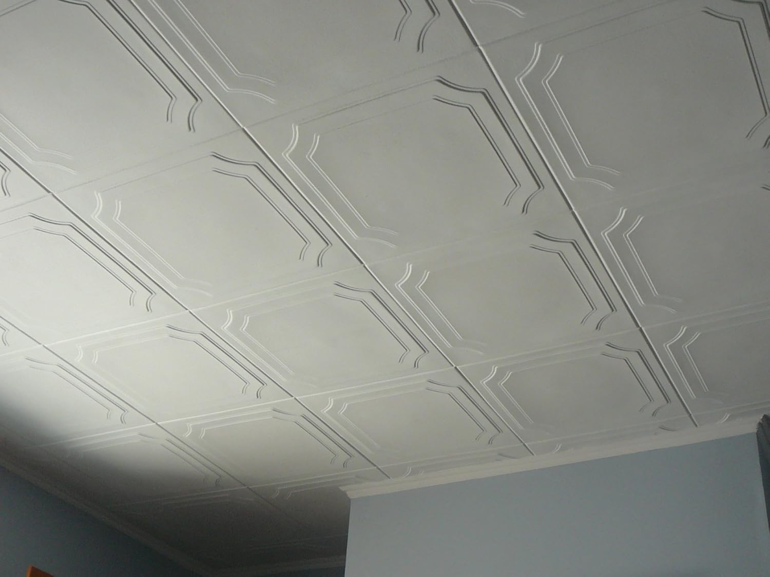 Amazon Com Td Polystyrene White Ceiling Tile To Cover Popcorn