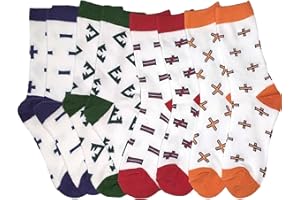 MIXIN ITUP Kids Crew Cut Socks -Math Collection - 4 Pairs per Pack
