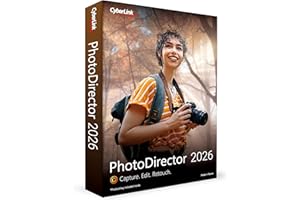 CyberLink PhotoDirector 2026 | Generative AI Photo Editor for Windows | AI Tools, Layer Editing, Photo Retouching, Creative Effects & Design | Box with Download Code