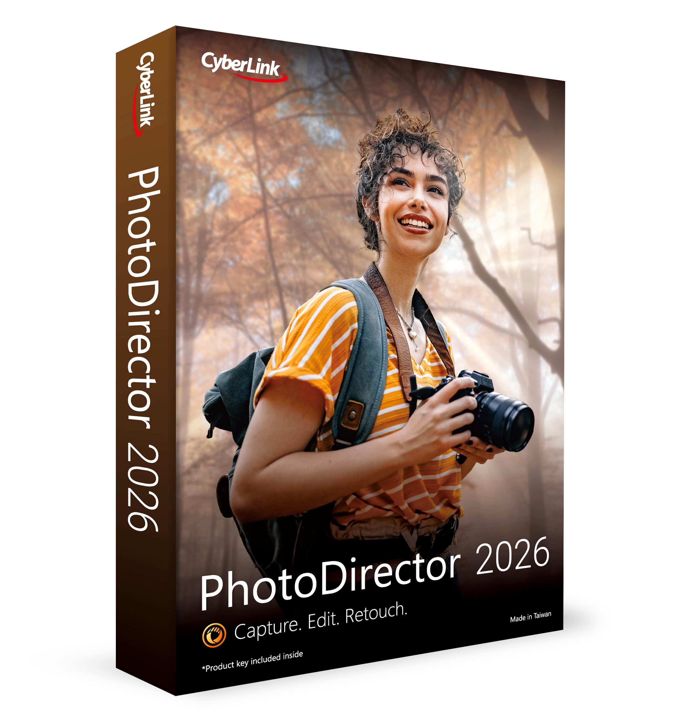 CyberLink PhotoDirector 2026 | Generative AI Photo Editor for Windows | AI Tools, Layer Editing, Photo Retouching, Creative Effects & Design | Box with Download Code