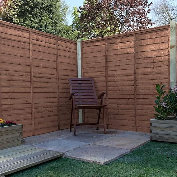 Waltons EST. 1878 6x6 Pressure Treated Brown Wooden Horizontal Lap