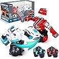 Top Race Remote Control Robot - 2pcs - Fighting Robot Remote Control Toy, Lights, and Sounds - 360° Rotate RC Intelligent Robots for Kids - Red and Blue Robot Toy