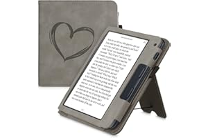 kwmobile Case Compatible with Kobo Libra 2 Case - Cover for eReader with Magnetic Closure - Grey