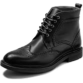 ArcBrothers Men's Genuine Leather Dress Boots &ndash; Classic Brogue Oxford Ankle Boot