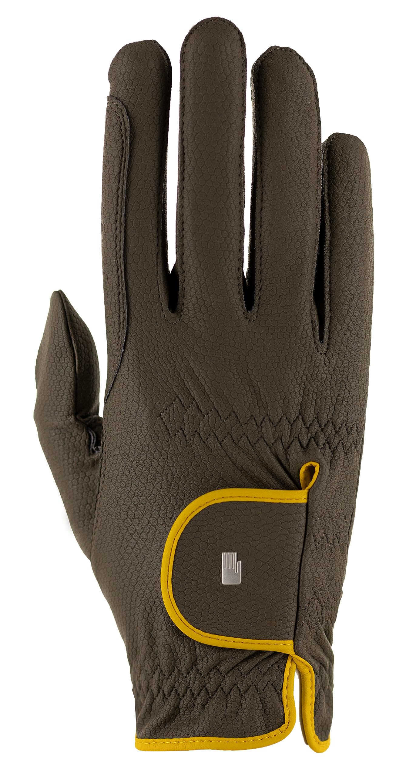 Roeckl Sports equestrian gloves MALTA, summer riding glove, khaki/mustard 6.5
