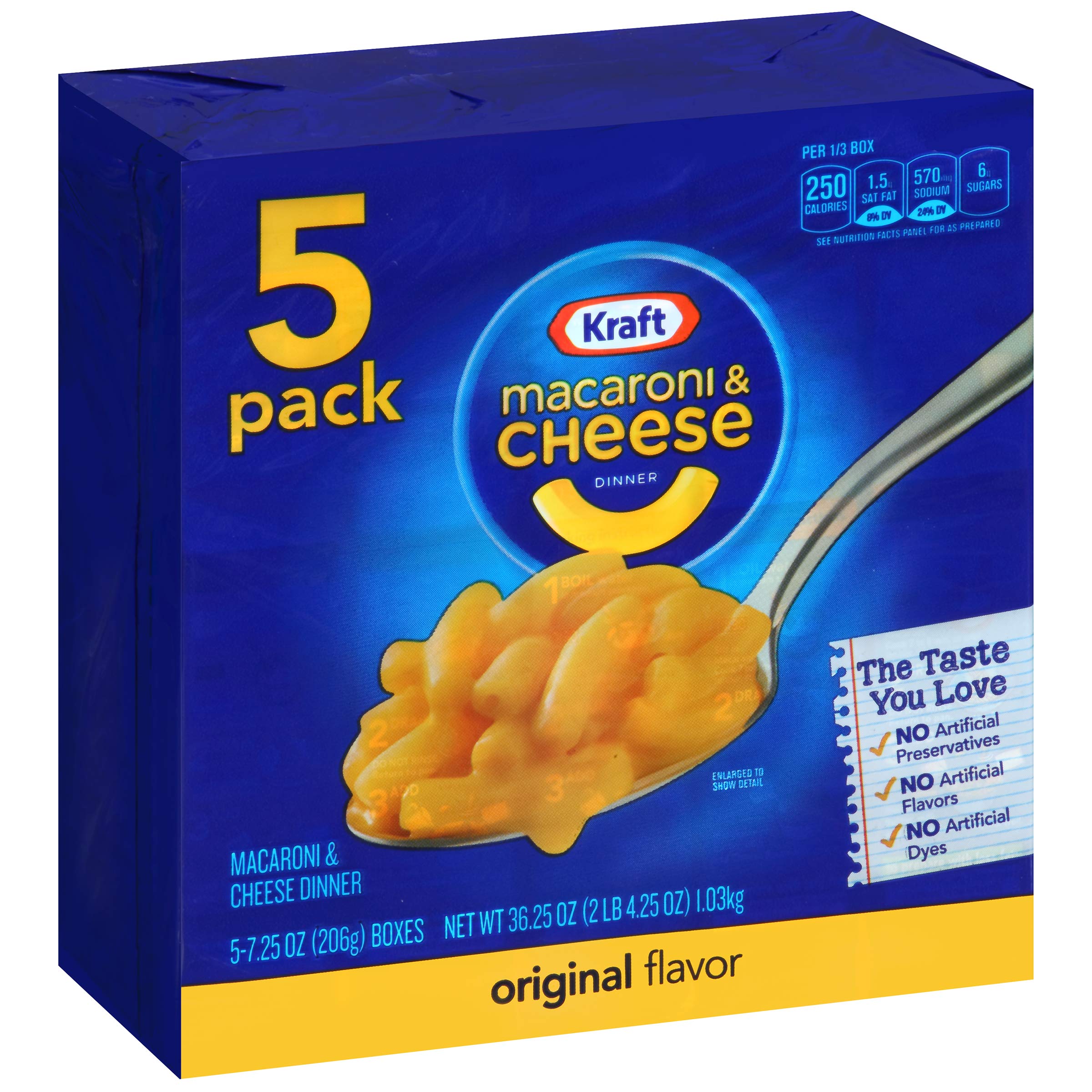Kraft Original Macaroni & Cheese Dinner (7.25oz Boxes, Pack of 5) Buy