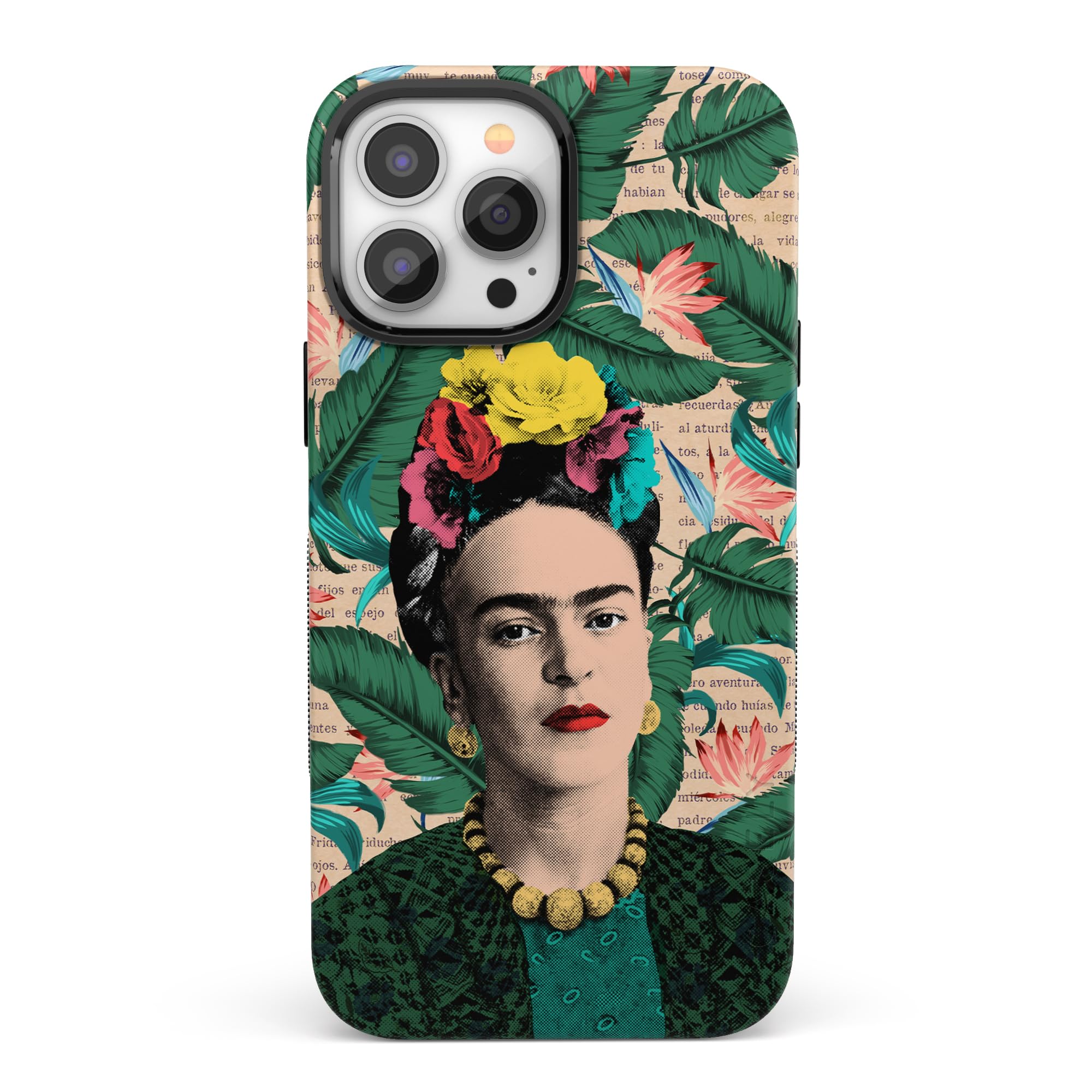 Casely iPhone 13 Pro Max Case | Frida Kahlo Portrait Floral | Find Your Muse | Bold Protective Case Design | Compatible with MagSafe Image