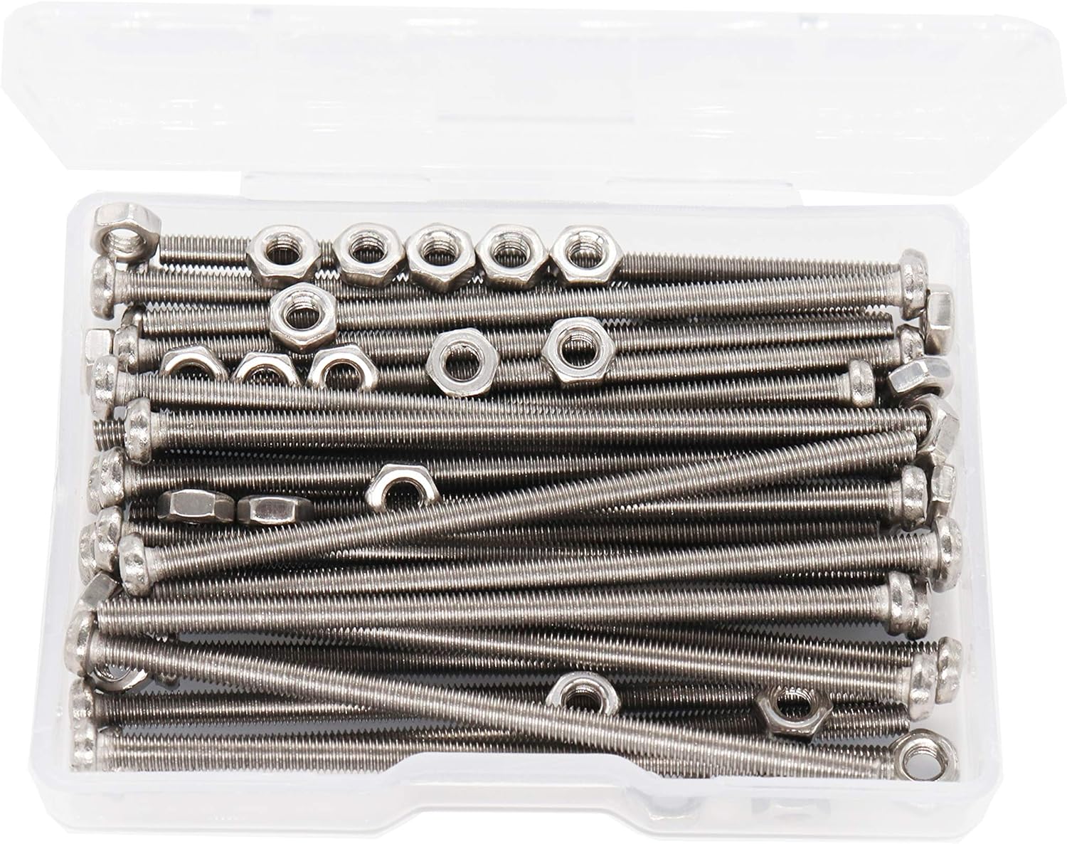 cSeao 60pcs M3 x 60mm Machine Screws Nut Assortment Kit, Phillips Pan Head, 304 Stainless Steel