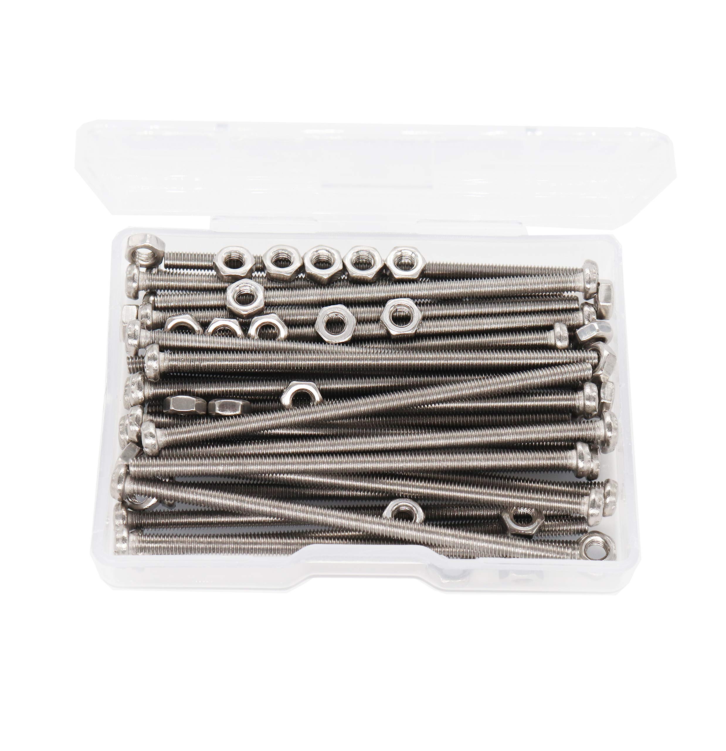 cSeao 60pcs M3 x 60mm Machine Screws Nut Assortment Kit, Phillips Pan Head, 304 Stainless Steel