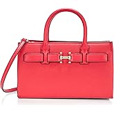 H HALSTON Womens Jerry Embossed Pebble Top Zip Crossbody