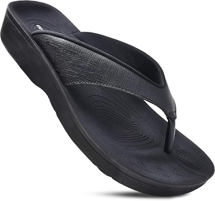Amazon.com | AEROTHOTIC Original Orthotic Comfort Thong Style Flip Flops Sandals for Women with 
