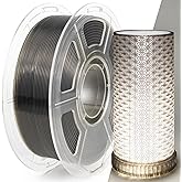 IEMAI Transparent PLA Filament 1.75mm, Crystal Clear Smoke Gray 3D Printer Filament 30-600mm/s Printing, Neatly Wound 1kg Spool for Lampshades, Home Décor & Creative DIY