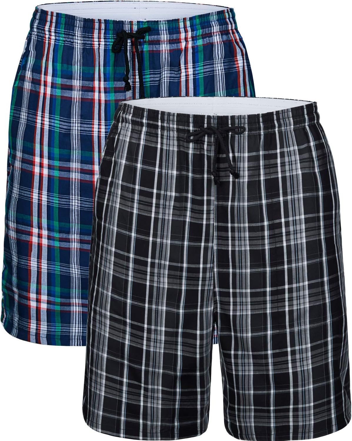 Men's Cotton Plaid Lounge Shorts Pyjama Bottoms Sleepwear Shorts
