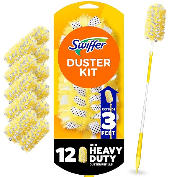 SWIFFER DUSTER HEAVY DUTY DUSTING KIT, CLEANING SUPPLIES,...