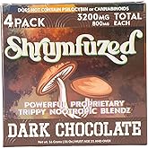 Shrumfuzed Proprietary Nootropic Gummy 3200mg - Lion's Mane, Reishi, Chaga, and Cordycep Nootropic Tripee Mushroom Blend (4, Dark Chocolate)