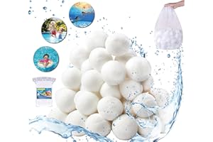 WOPLUSRO 3.1lbs Pool Filter Balls, Filter Balls for Sand Filter Pump, Eco-Friendly Reusable Pool Sand Filter Balls for Sand Filter - Equals 100lbs Pool Filter Sand