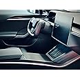 TWRAPS Interior Vinyl Wrap Kit for Tesla Long Range - Plaid Style Pattern Overlay, Styling Mod Upgrade Dashboard, Center Console, Cup Holders & Door Trims (Black Carbon Fiber, Model S 2021-2025)