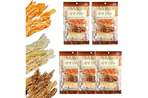 WNALDC JOKUNA - Korean dried squid - Soft and chewy texture squid (Spicy, Butter, Roasted) (Mix - 5 pack)