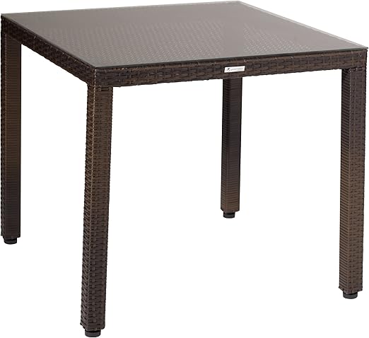 Greemotion Table De Jardin En Resine Tressee Milano 80 X 80 Cm