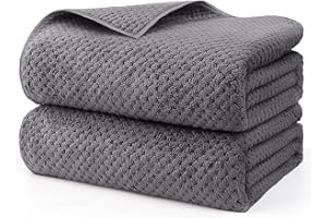 HOMEXCEL Bath Sheets Towels Set Pack of 2 (35 x 70 Inches), Ultra Soft Bath Towels for Bathroom, Lightweight and Quick Drying Towel for Body, Yoga, SPA, Fitness, Grey