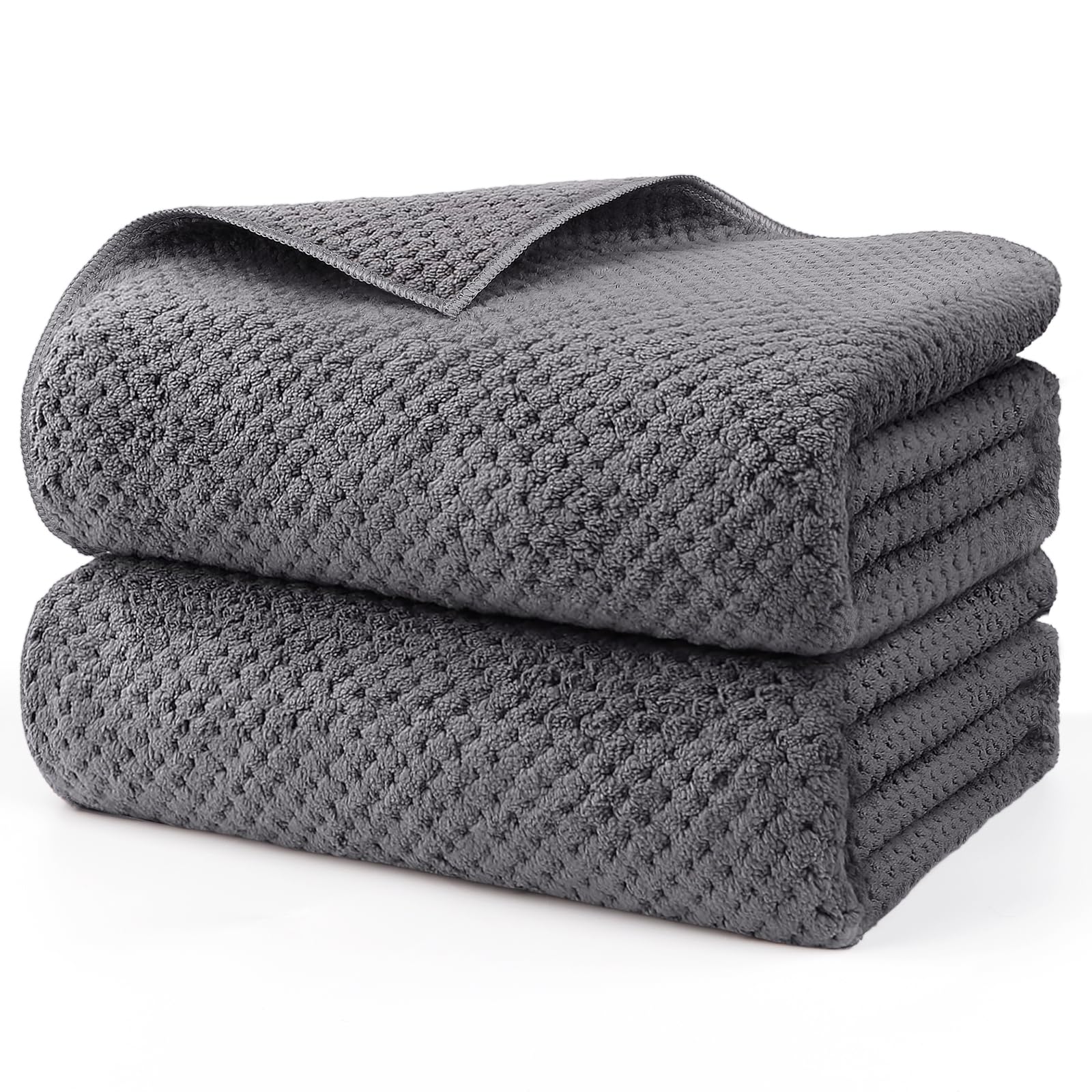 Photo 1 of HOMEXCEL Bath Sheets Towels Set Pack of 2 (35 x 70 Inches), Ultra Soft Bath Towels for Bathroom, Lightweight and Quick Drying Towel for Body, Yoga, SPA, Fitness, Grey
