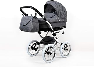 Kinderwagen 3in1 Retro Autositz Buggy Isofix Luftreifen Nostalgica by Saintbaby Grey Flex 2in1 ohne Babyschale