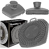 RamPula Face Scrubber, Silicone Exfoliating Brush for Men Women, Facial Cleansing Brush, Manual Waterproof Cleansing Skin Care, Blackhead Removing Pore Cleansing Massaging Face Brushes - Grey