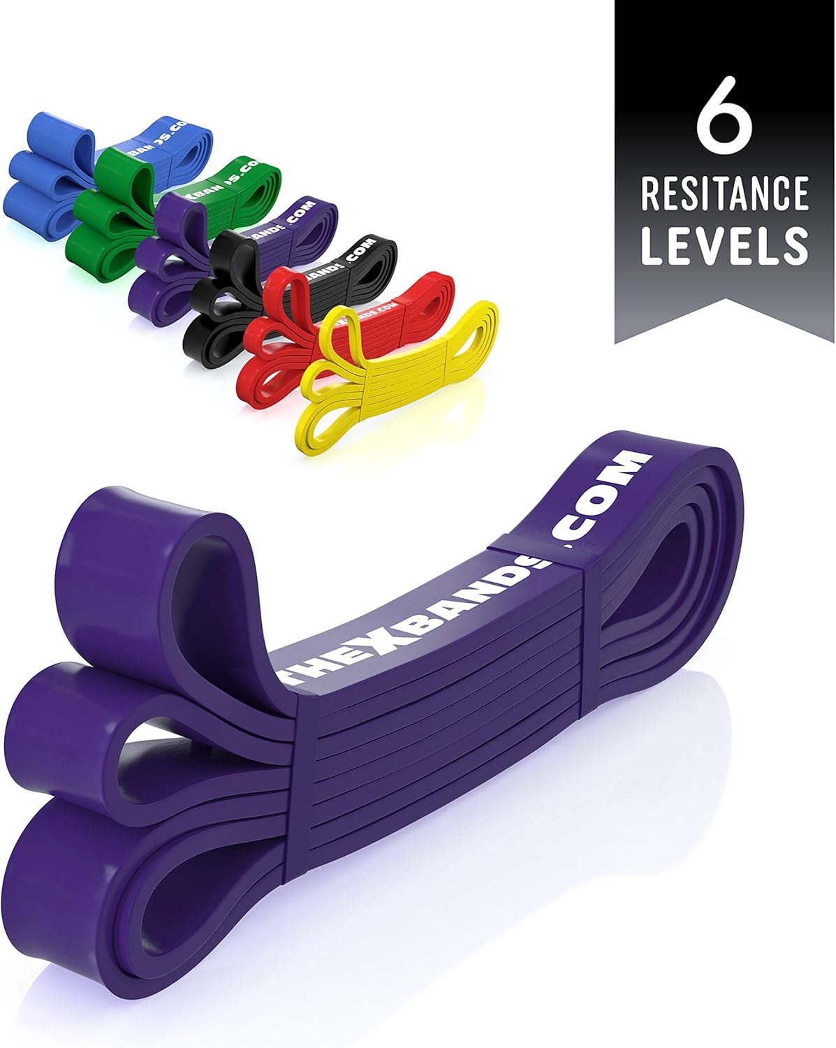The x Bands Long Resistance Bands - Squat Bands - Booty Band - Pull Up Bands - Loop Bands - Fitness Bands Resistance Long - Rubber Resistance Bands - Extra Strong Resistance Bands - 50 Lb Black