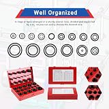 LucyStudio 419pcs Rubber O-Ring Kit Nitrile Rubber Oil High Temp Seal Assortment view 3