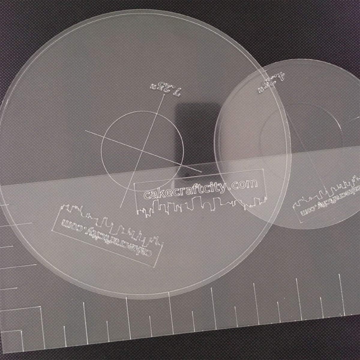 Round Square Ganaching Plate Acrylic Ganache Board Disc Cake Decorating (Round 9.25inch)