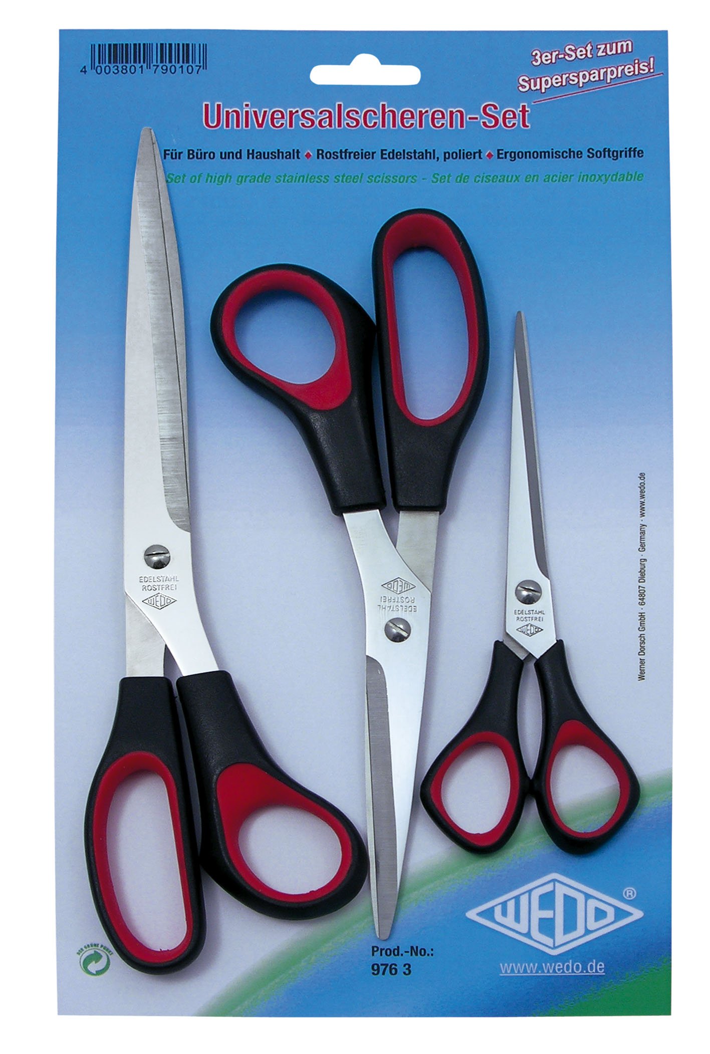 WEDO UniversalscherenSet, 3–Piece, Length: 160–255 210 MM