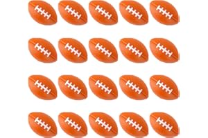 KINBOM 20pcs Mini Rugby Balls, Mini Foam Squeeze Football Ball Small Sports Foam Squishy Balls for Baby Kids Children Adults 