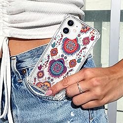 LuGeKe Mandala Pattern Case for iPhone 11,Flower